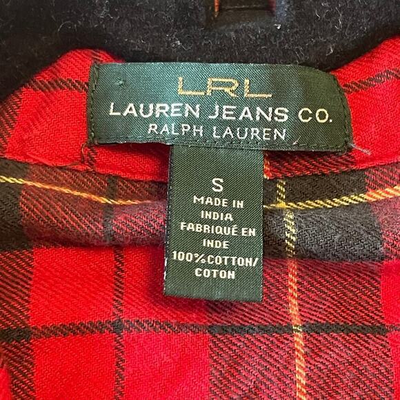 Ralph Lauren Jeans Co. Women's Plaid Button Down Shirt Size Small - Picture 3 of 6